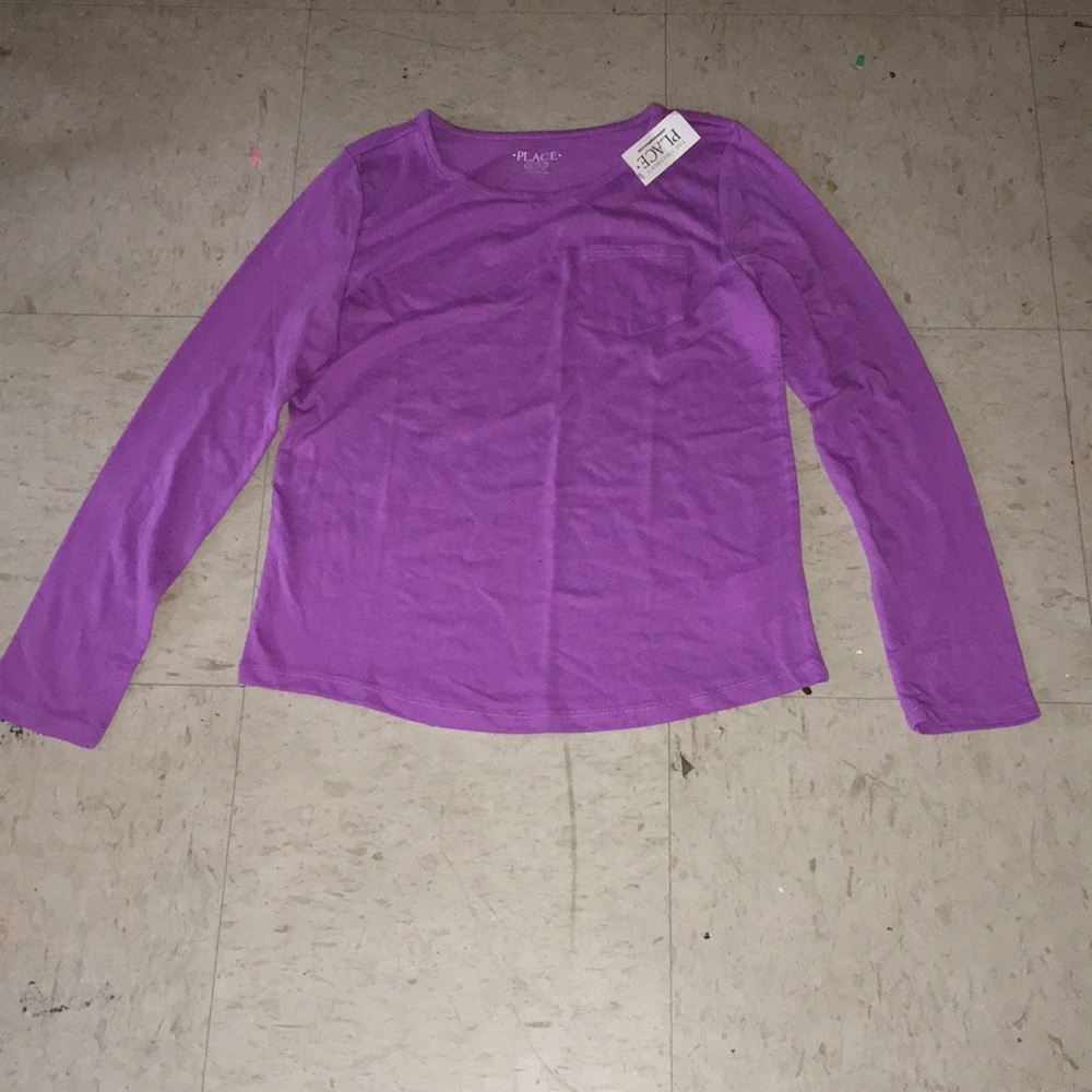 A purple long sleeve shirt